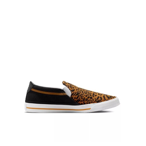 Nike Sz. 9.5 Court Legacy Leopard Slip-On Casual Sneakers in Black/Wheat/White - Picture 3 of 16